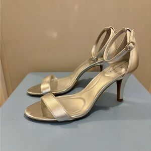 Bandolino Silver Women's Heeled Sandals